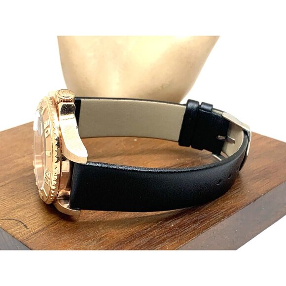 Invicta Women's Watch 14322 Angel Quartz Rose Gold Black Leather Strap 40mm - Picture 9 of 14